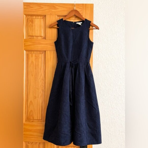 H&M Navy Textured Dress size 2 - Picture 2 of 6